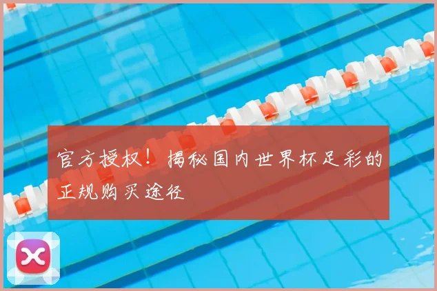 官方授权!揭秘国内世界杯足彩的正规购买途径